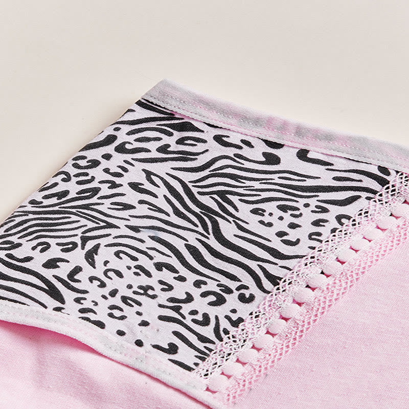 Plus Size Side Waist Print High Waist Panty(3 Packs)