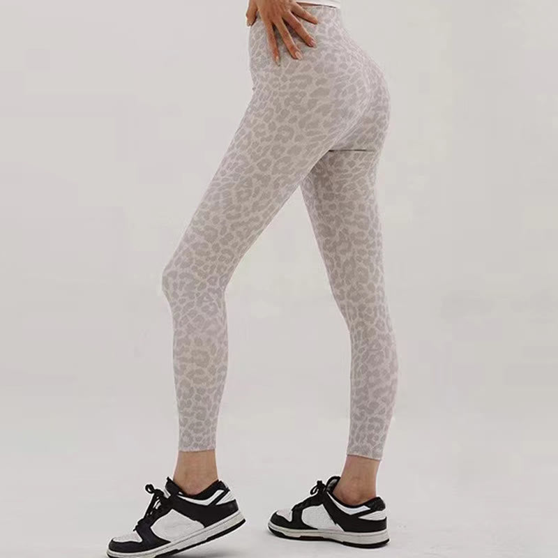 Plusock High Waist Fitness Yoga Leopard Legging - image 1