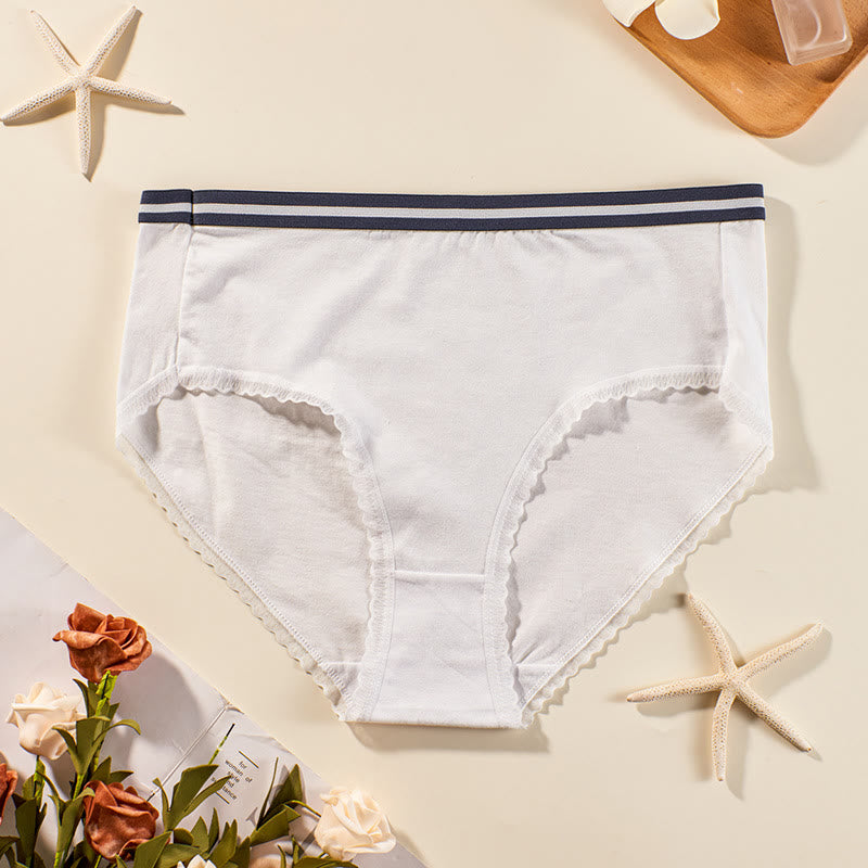 Plus Size High Elastic Lace Printed Panty(3 Packs)