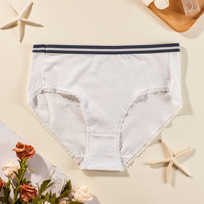 Plus Size High Elastic Lace Printed Panty(3 Packs)