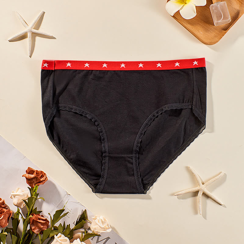 Plus Size High Elastic Lace Printed Panty(3 Packs)