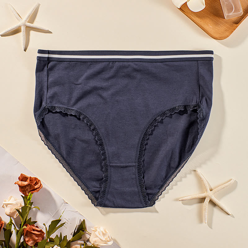 Plus Size High Elastic Lace Printed Panty(3 Packs)