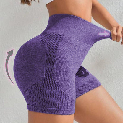 Plusock Seamless High Elastic High Waist Yoga Shorts - image 7