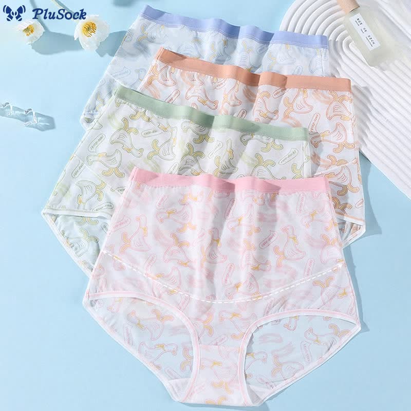 Plus Size High Waist Belly Support Maternity Panty(3 Packs)