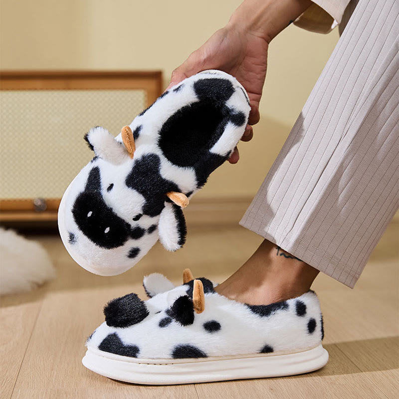 Plusock Plus Size Cartoon Cow Slippers - image 3