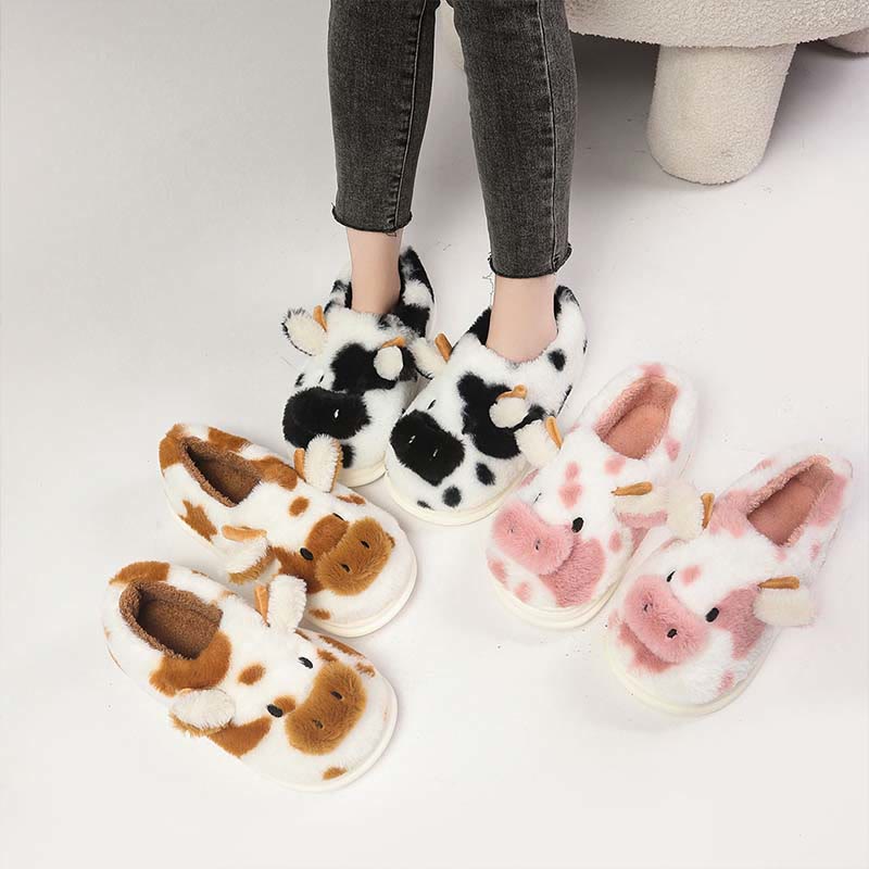 Plusock Plus Size Cartoon Cow Slippers - image 4