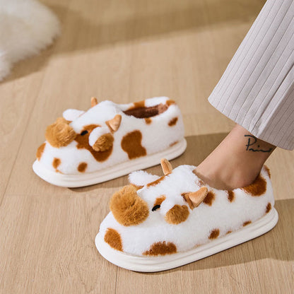 Plusock Plus Size Cartoon Cow Slippers - image 2