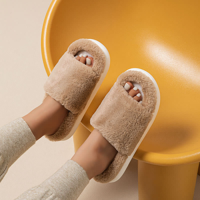 Plusock Plus Size All Season Cozy Slippers - Khaki - EU44-45(US9-10) - image 8