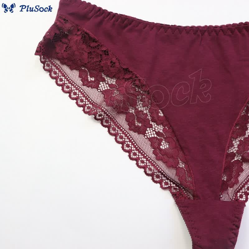 Plus Size Mid-rise Sexy Breathable Thong(2 Packs)
