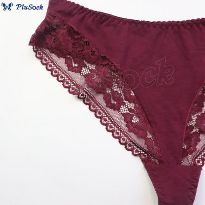 Plus Size Mid-rise Sexy Breathable Thong(2 Packs)