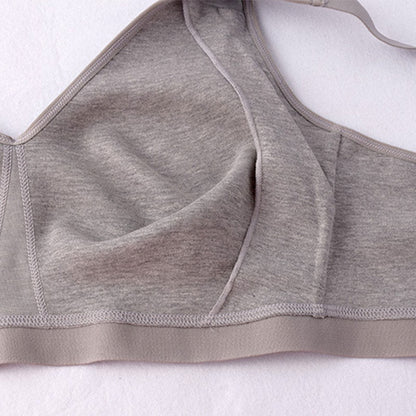 Plus Size Seamless Cotton Wireless Bra