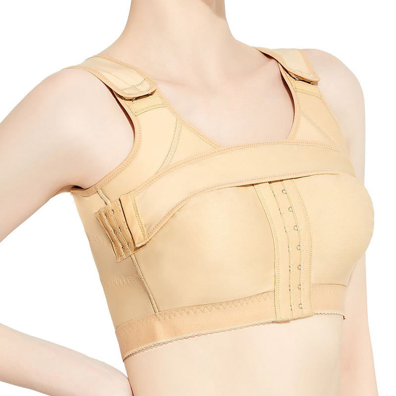 Plusock Post Surgery Front Closure Compression Vest - Nude - XS - image 7