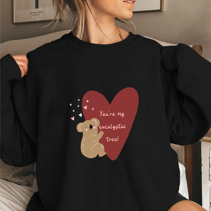 Plusock Plus Size Koala Bear Heart Sweatshirt