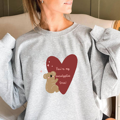 Plusock Plus Size Koala Bear Heart Sweatshirt
