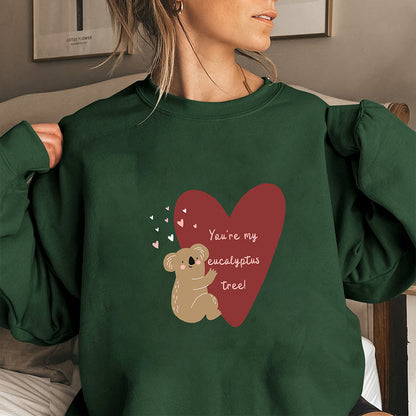 Plusock Plus Size Koala Bear Heart Sweatshirt