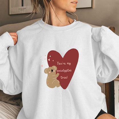 Plusock Plus Size Koala Bear Heart Sweatshirt