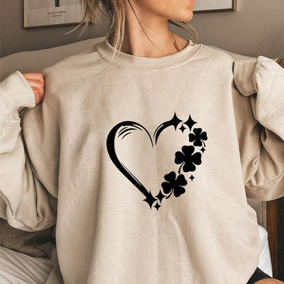Plusock Plus Size Four Leaf Clover Sweatshirt