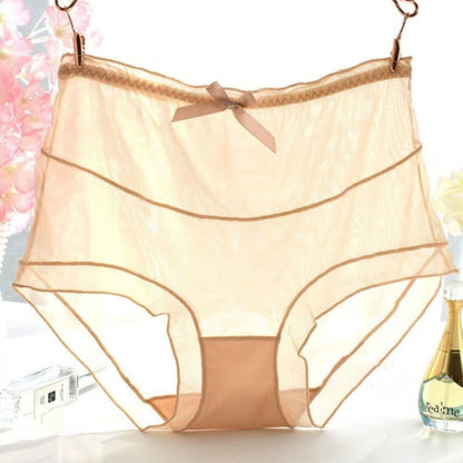 Plus Size Sexy High Waist Lace Transparent Panty(3 Packs)