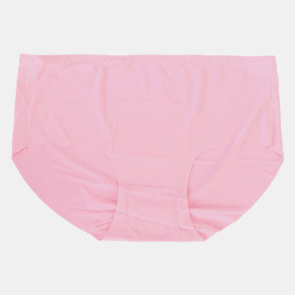 Plus Size Mid-rise Cotton Crotch Seamless Ice Silk Panty(3 Packs)