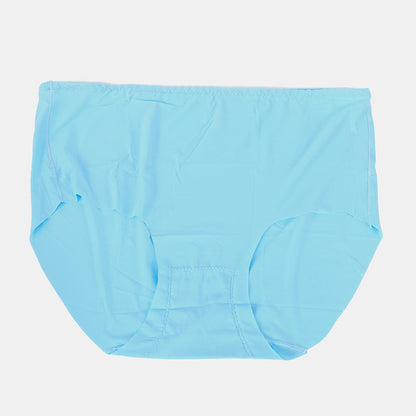 Plus Size Mid-rise Cotton Crotch Seamless Ice Silk Panty(3 Packs)