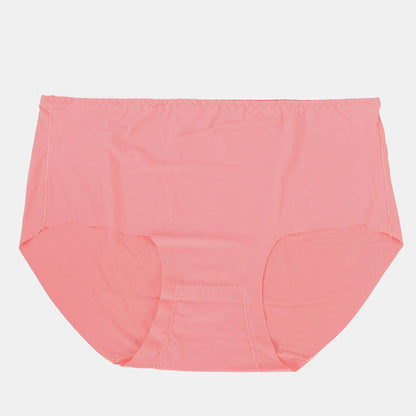 Plus Size Mid-rise Cotton Crotch Seamless Ice Silk Panty(3 Packs)