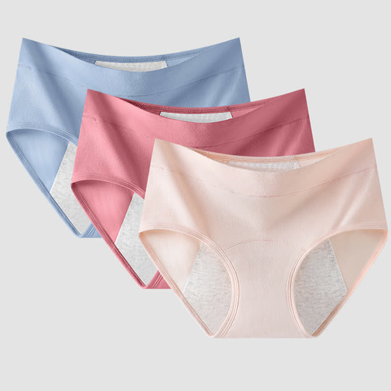 Plus Size Seamless High Waist Menstrual Panty(3 Packs)