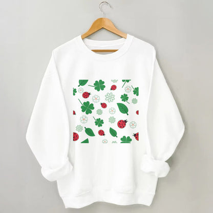 Plusock Plus Size Seven Spotted Ladybug Sweatshirt