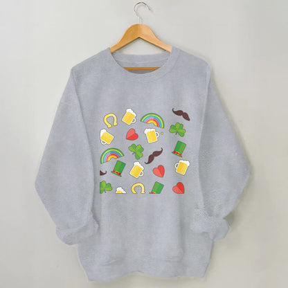 Plusock Plus Size Rainbow Beer Sweatshirt