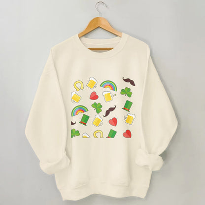 Plusock Plus Size Rainbow Beer Sweatshirt