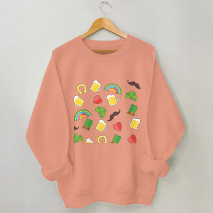 Plusock Plus Size Rainbow Beer Sweatshirt