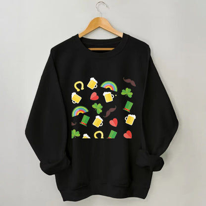 Plusock Plus Size Rainbow Beer Sweatshirt