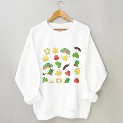 Plusock Plus Size Rainbow Beer Sweatshirt