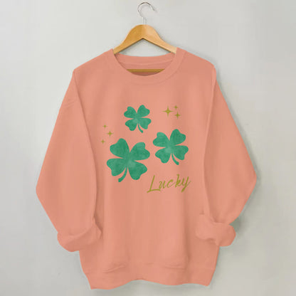 Plusock Plus Size Four Leaf Clover Sweatshirt