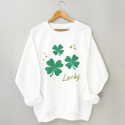 Plusock Plus Size Four Leaf Clover Sweatshirt