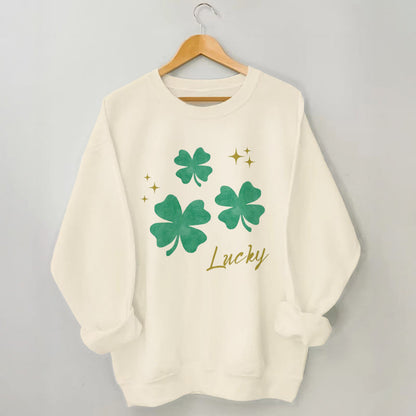 Plusock Plus Size Four Leaf Clover Sweatshirt