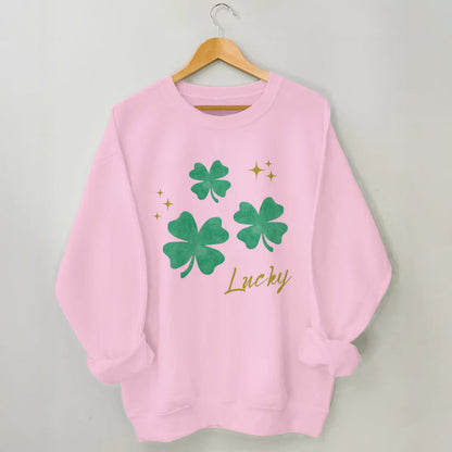 Plusock Plus Size Four Leaf Clover Sweatshirt