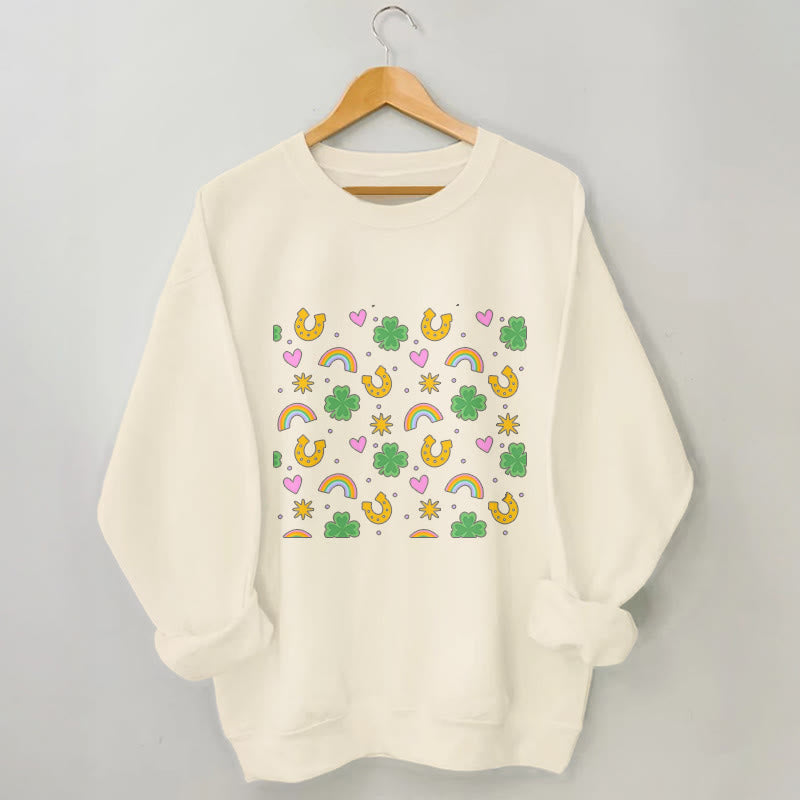 Plus Size Pink Heart Sweatshirt