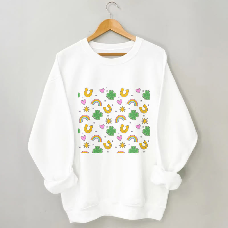 Plus Size Pink Heart Sweatshirt