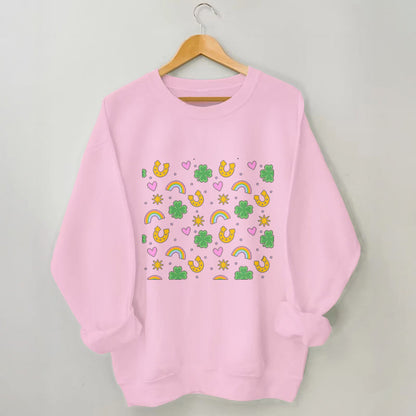 Plusock Plus Size Pink Heart Sweatshirt