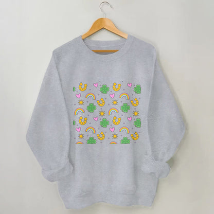 Plusock Plus Size Pink Heart Sweatshirt