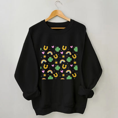 Plusock Plus Size Pink Heart Sweatshirt