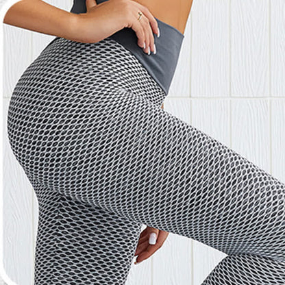 Plusock High Waist Honeycomb Yoga Fitness Legging - image 2