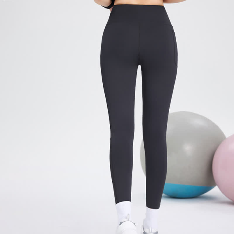 Plusock Plus Size High Waist Mesh Stitching Yoga Legging - image 5