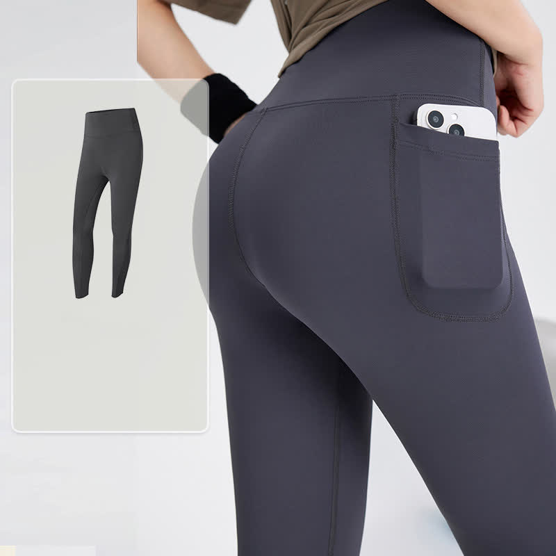 Plusock Plus Size High Waist Mesh Stitching Yoga Legging - Grey - 4XL - image 3