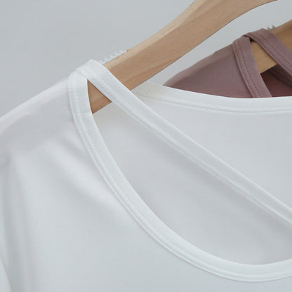 Plusock Plus Size Loose Breathable Quick Dry Yoga Short Sleeves - image 9