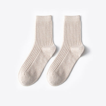 Plusock Solid Color Casual Cotton Quarter Socks(6 Pairs)