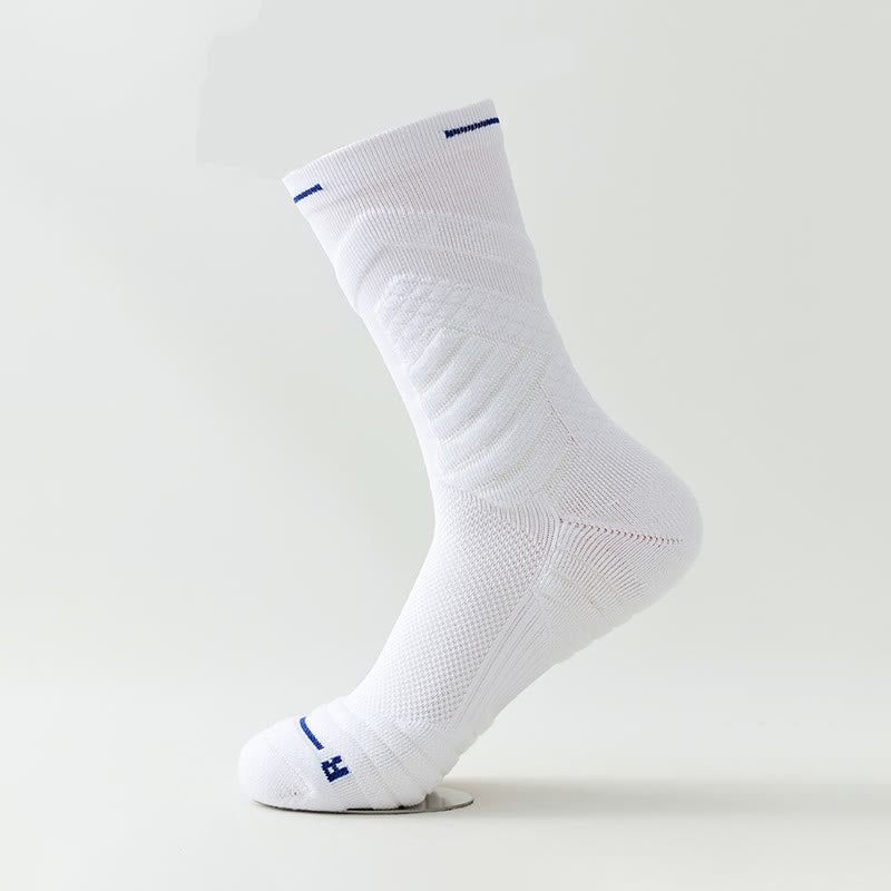Plus Size Anti Friction Quarter Compression Socks(6 Pairs) - White - EU40-44(US7-10) - image 13