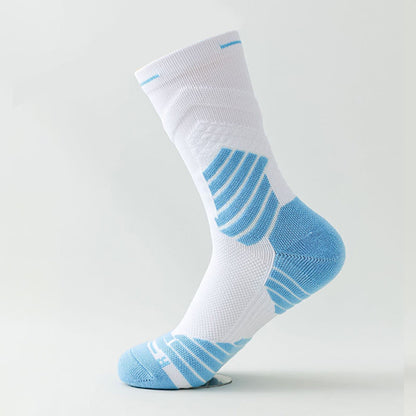 Plus Size Anti Friction Quarter Compression Socks(6 Pairs) - Blue - EU40-44(US7-10) - image 17