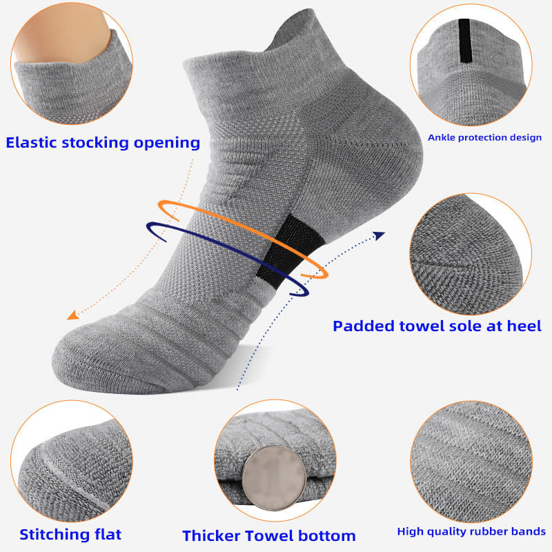 Plusock Thicker Towel Ankle Compression Socks(6 Pairs) - image 4
