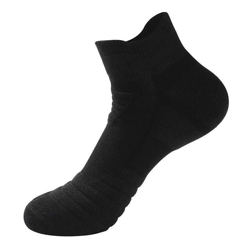 Plusock Thicker Towel Ankle Compression Socks(6 Pairs) - Black - EU39-45(US6-11) - image 6